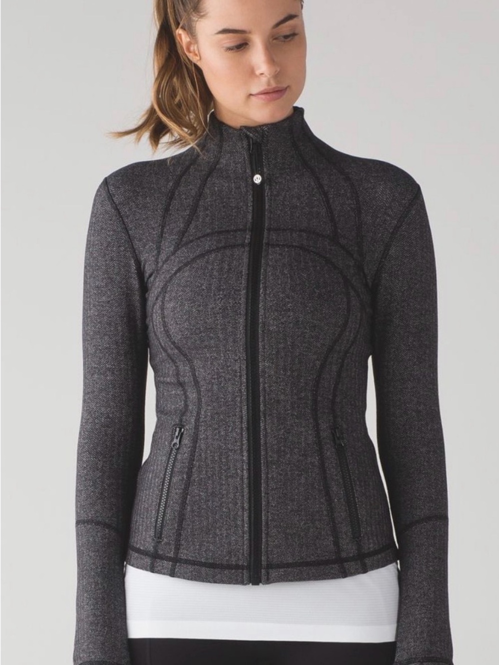 lululemon athletica Heathered Herringbone Full-Zip Define Jacket